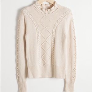 & Other Stories Cable Knit Bobble Sweater